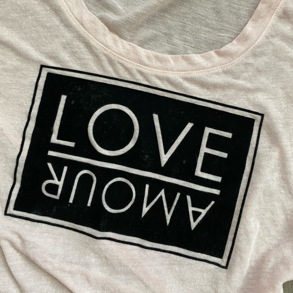 COPY - Pink burnout tee with felt graphic